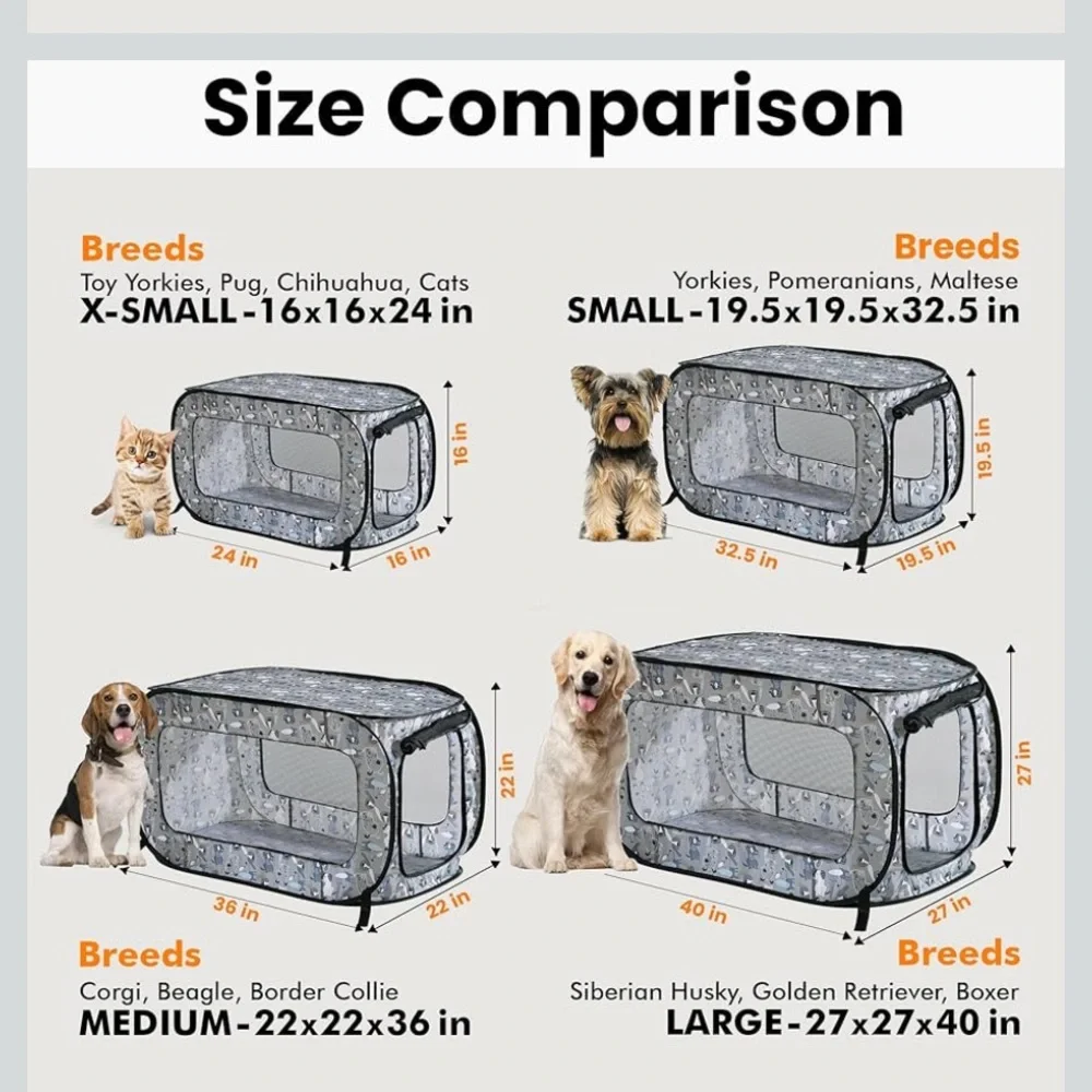 Portable Gray Small Pet Habitat, Pooch Pen, New without Tag